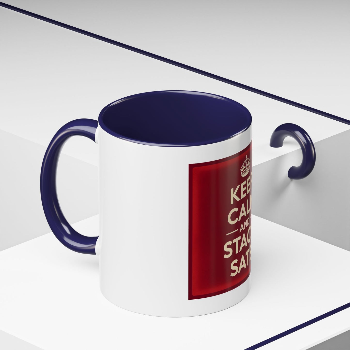 Keep Calm and Stack Sats Ceramic Coffee Mug