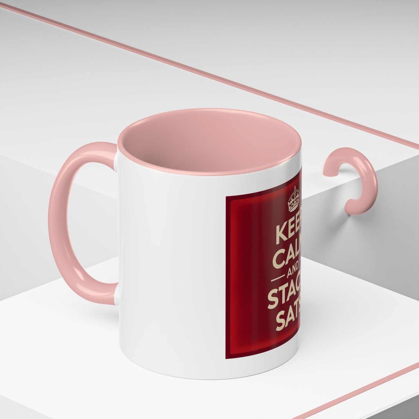 Keep Calm and Stack Sats Ceramic Coffee Mug