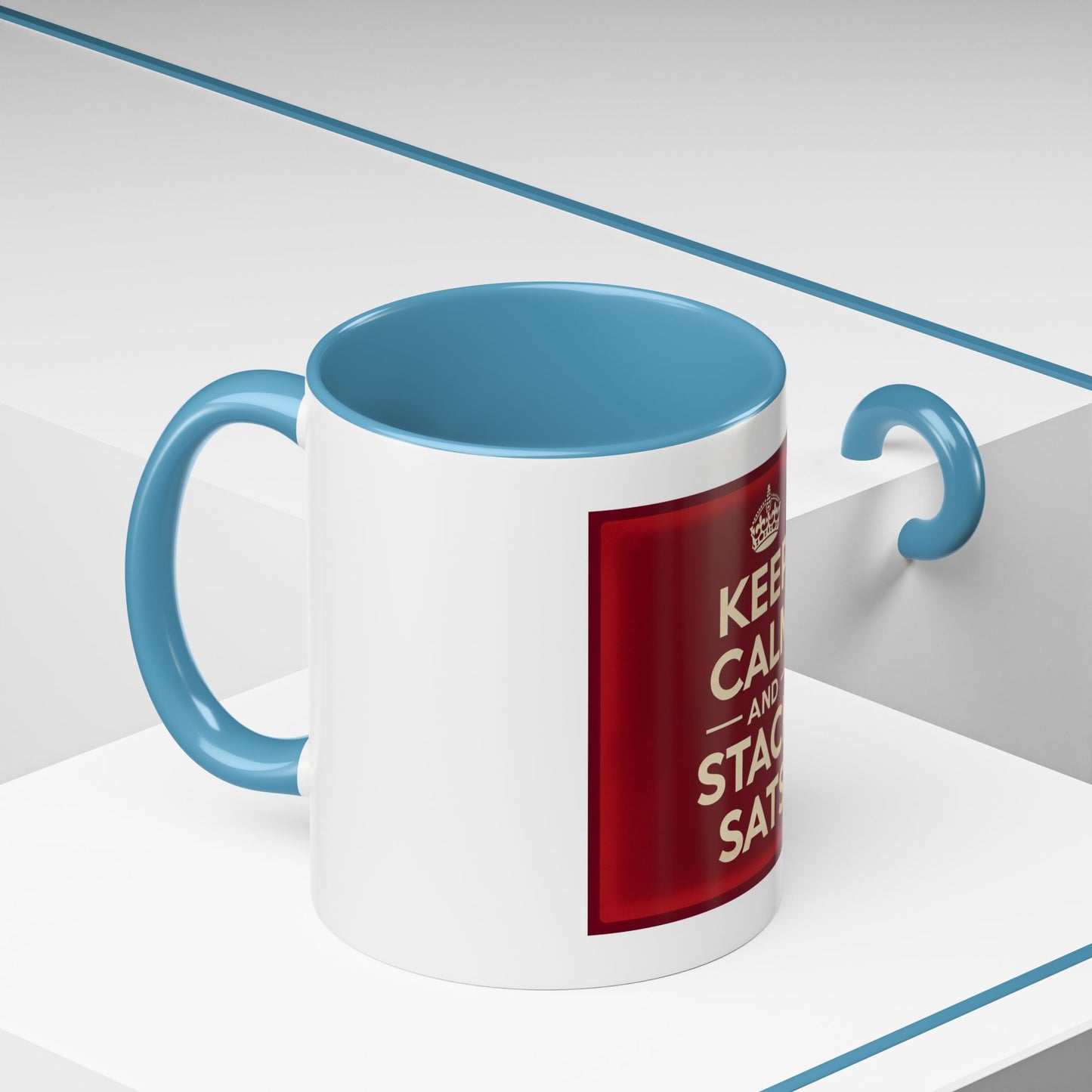 Keep Calm and Stack Sats Ceramic Coffee Mug