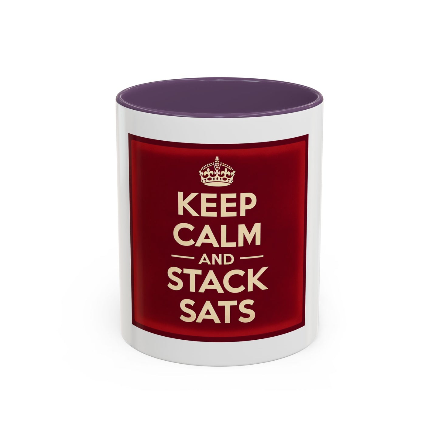 Keep Calm and Stack Sats Ceramic Coffee Mug