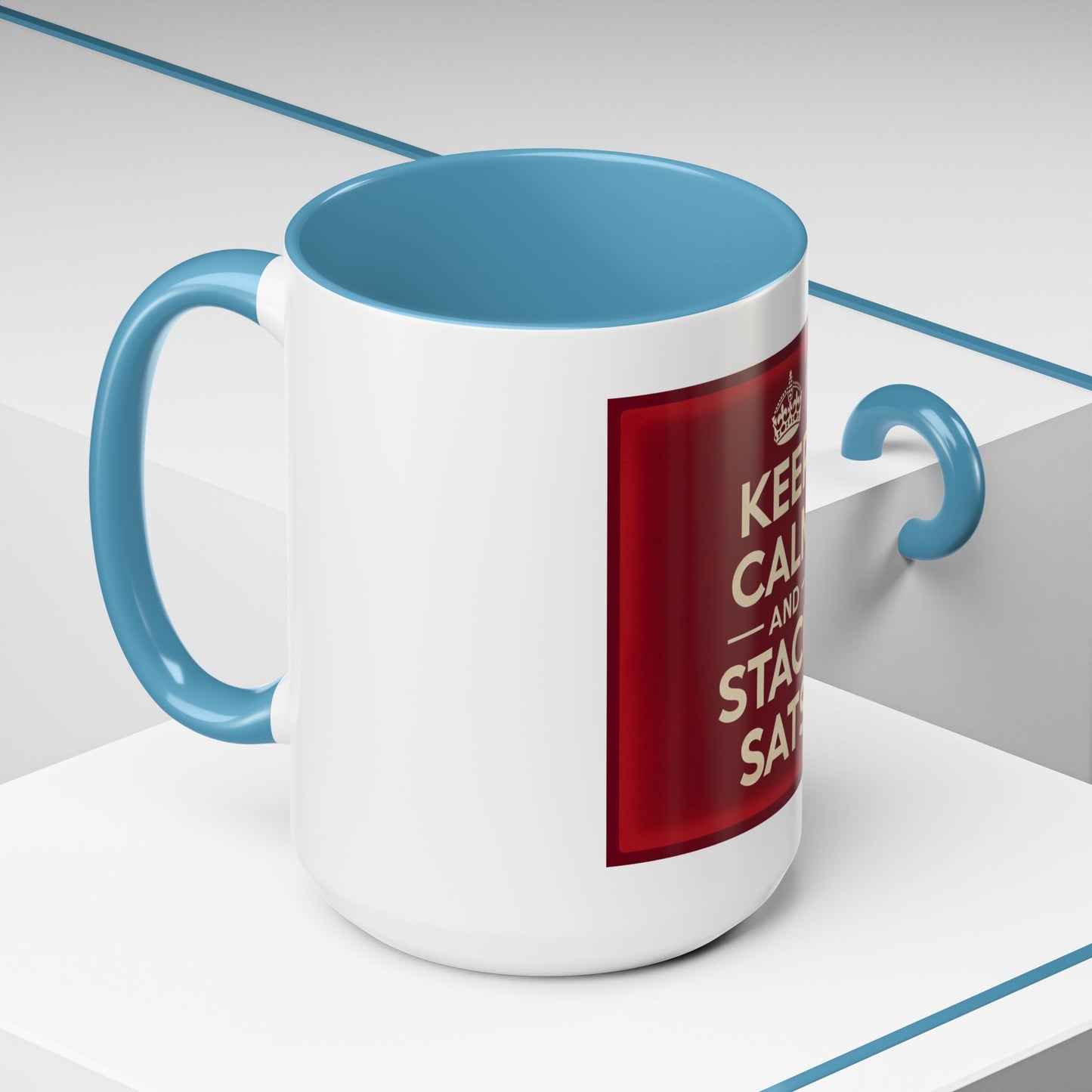 Keep Calm and Stack Sats Ceramic Coffee Mug