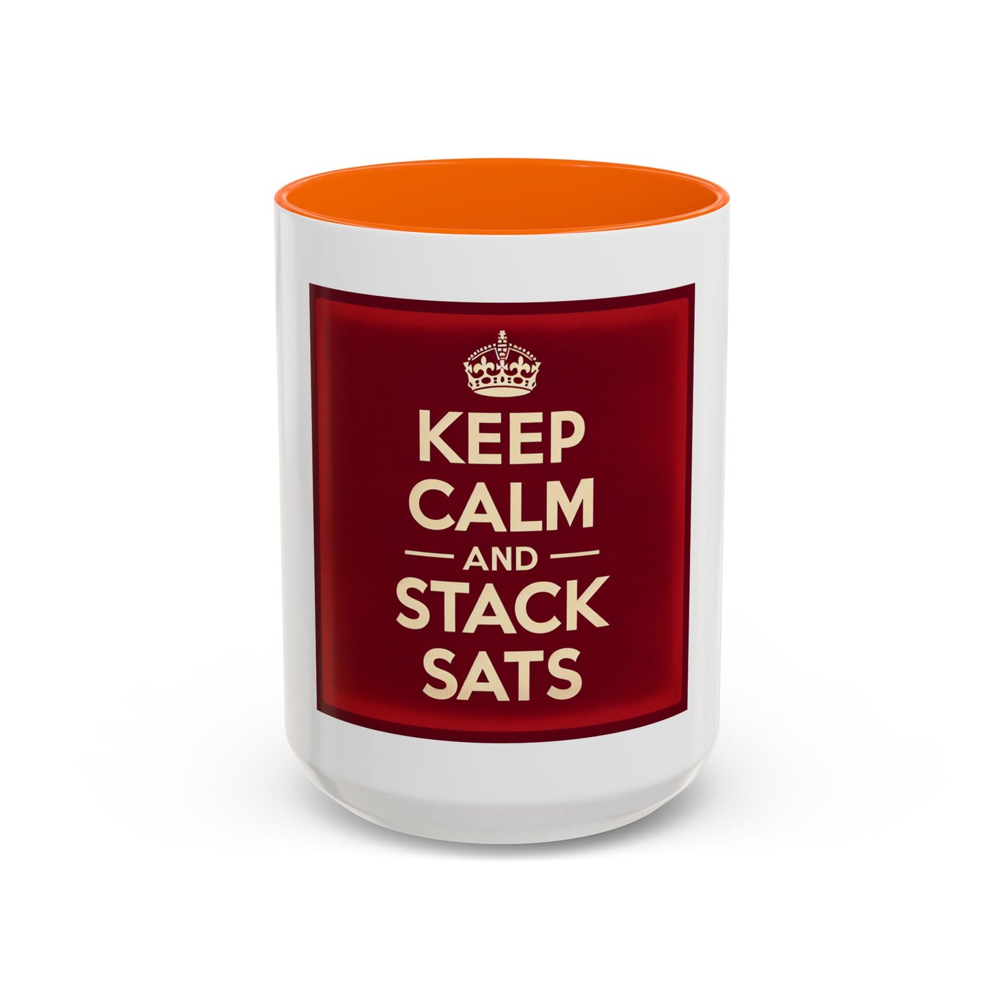 Keep Calm and Stack Sats Ceramic Coffee Mug