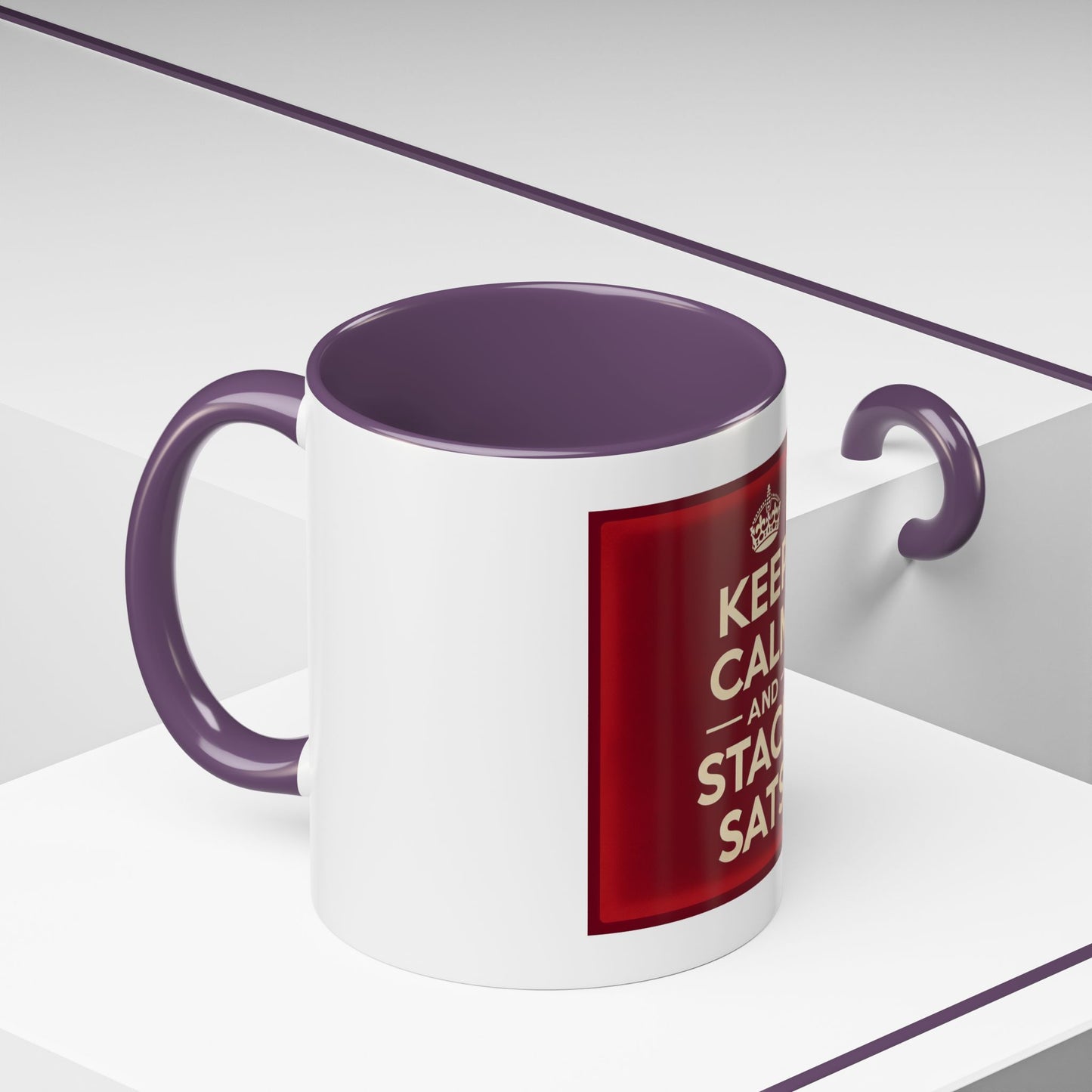 Keep Calm and Stack Sats Ceramic Coffee Mug