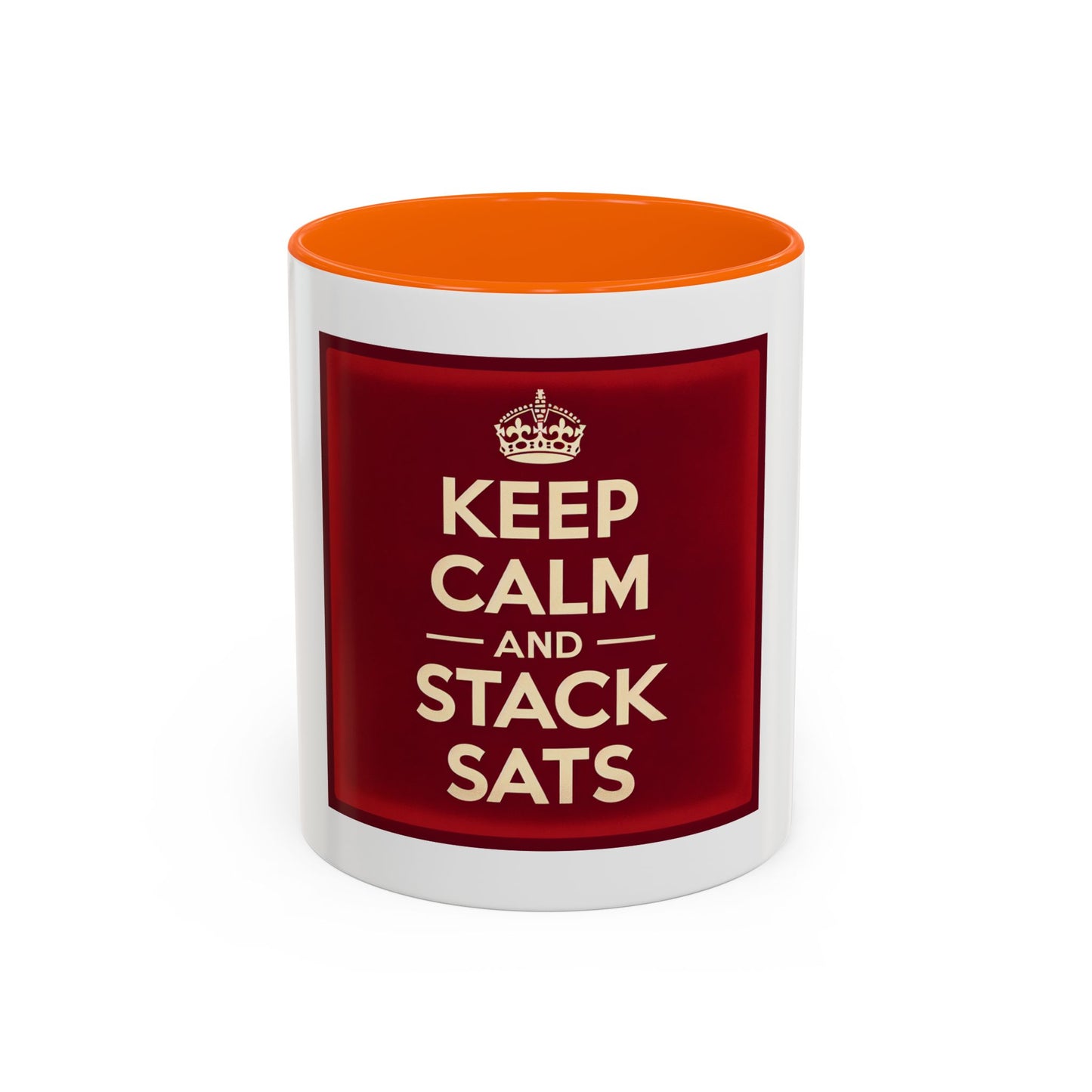 Keep Calm and Stack Sats Ceramic Coffee Mug