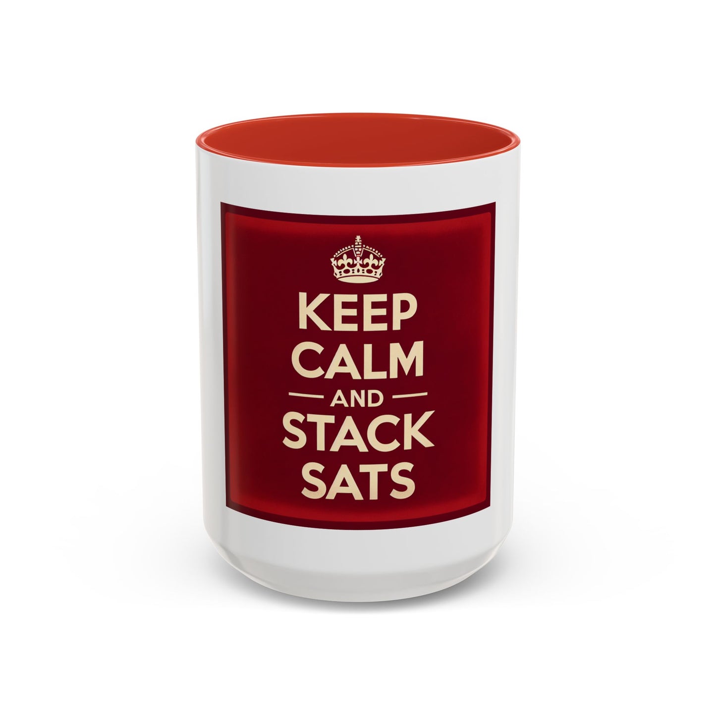 Keep Calm and Stack Sats Ceramic Coffee Mug