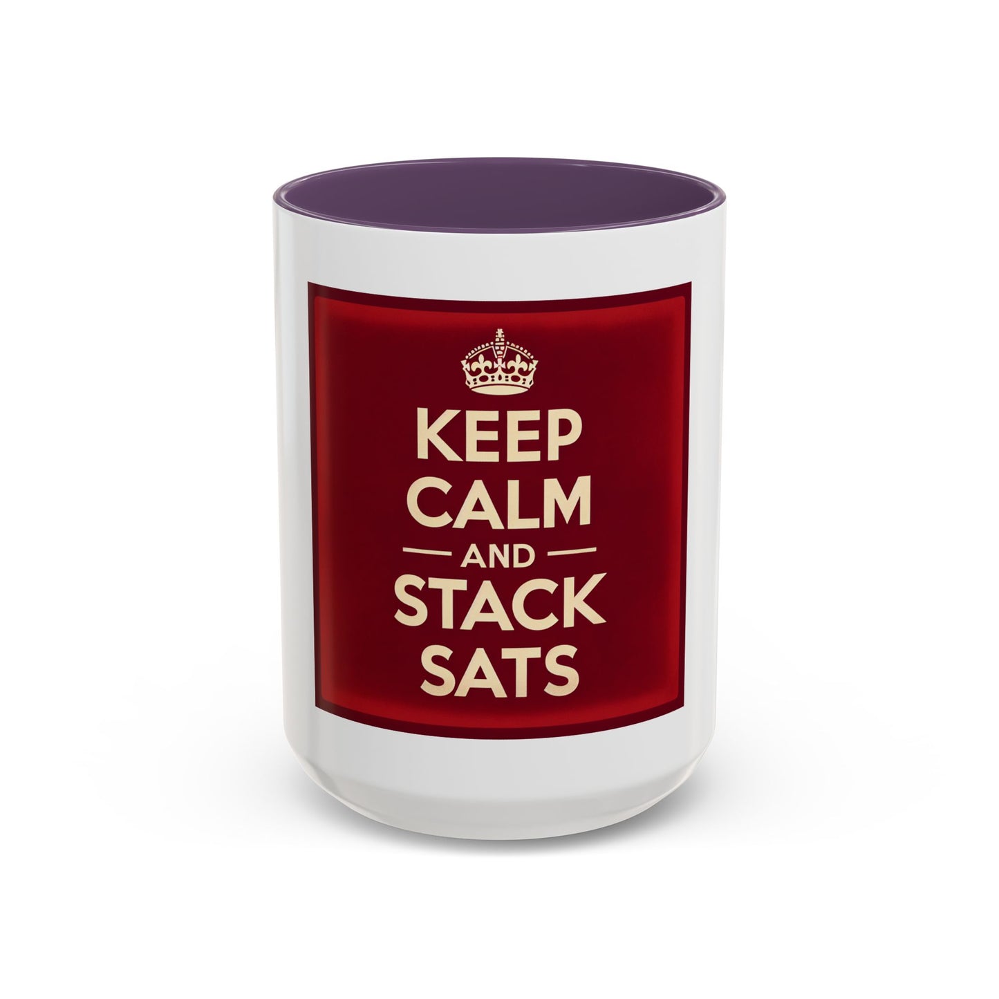 Keep Calm and Stack Sats Ceramic Coffee Mug