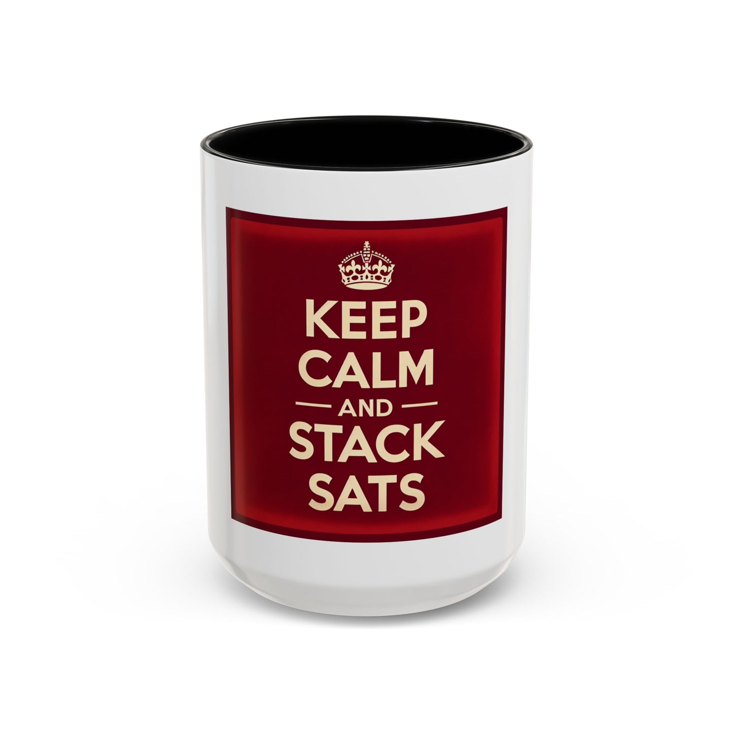 Keep Calm and Stack Sats Ceramic Coffee Mug