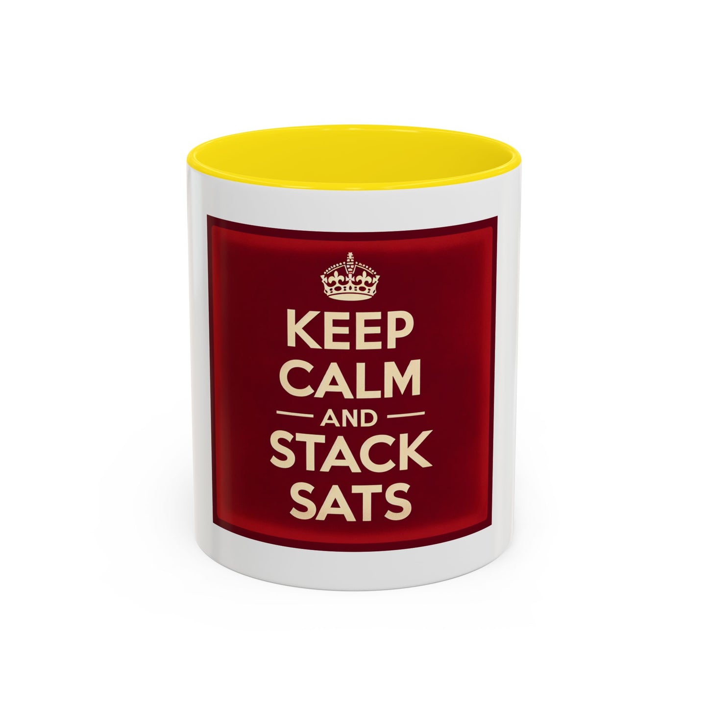 Keep Calm and Stack Sats Ceramic Coffee Mug