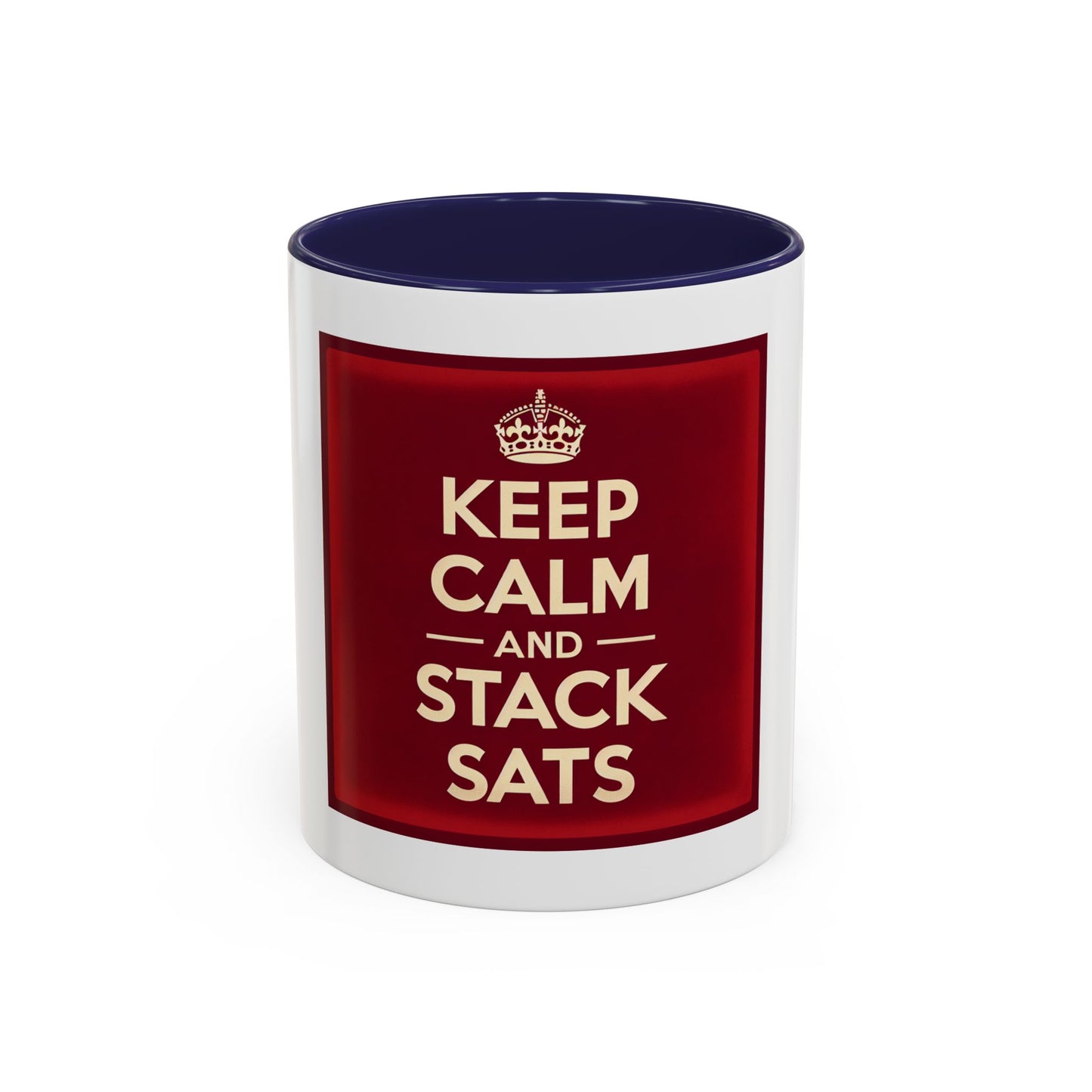 Keep Calm and Stack Sats Ceramic Coffee Mug