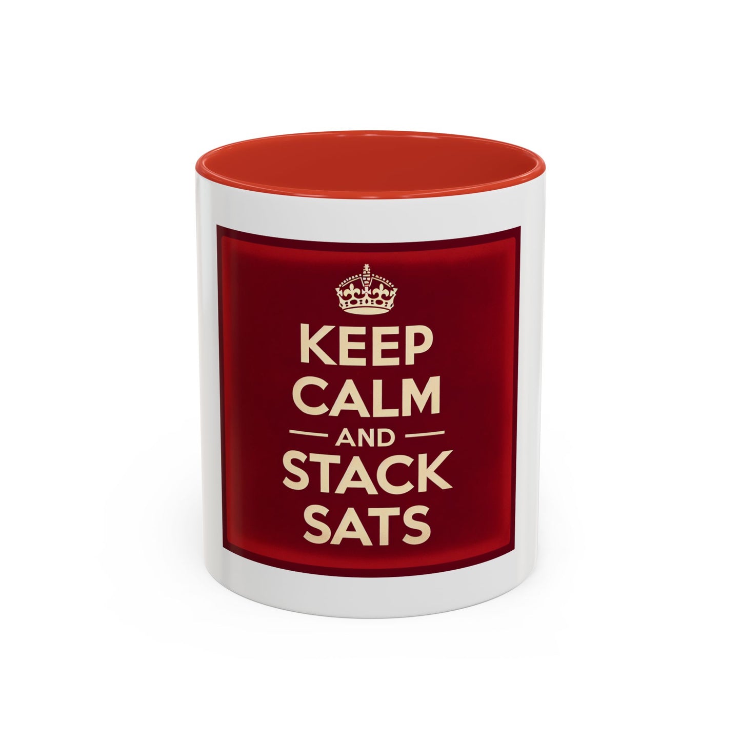 Keep Calm and Stack Sats Ceramic Coffee Mug