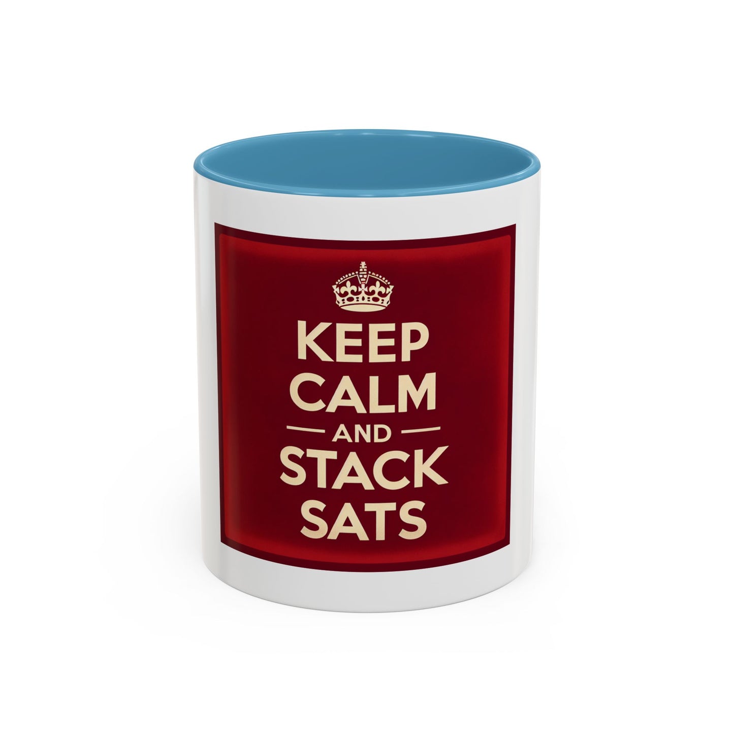 Keep Calm and Stack Sats Ceramic Coffee Mug