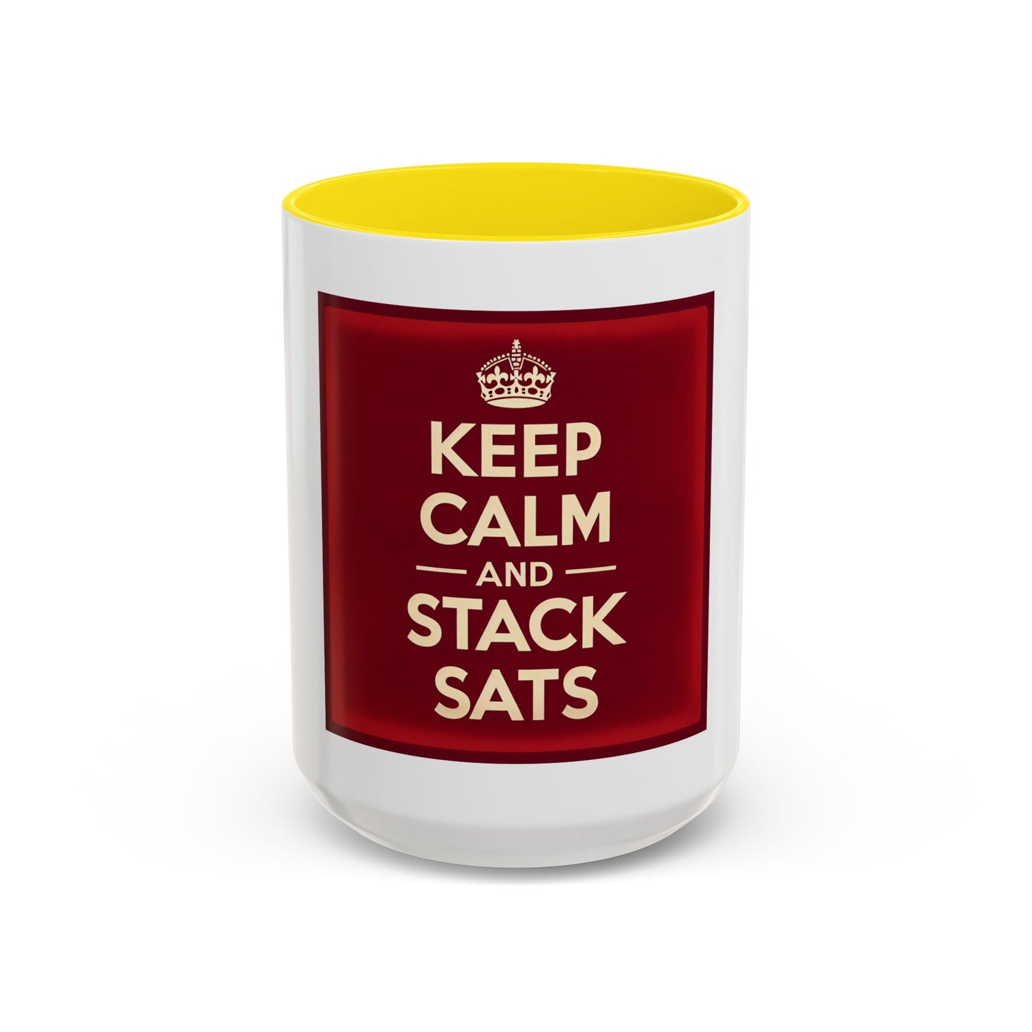 Keep Calm and Stack Sats Ceramic Coffee Mug