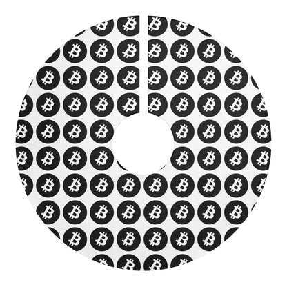 Black Bitcoin Christmas Tree Skirt