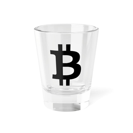 Black Bitcoin Shot Glass