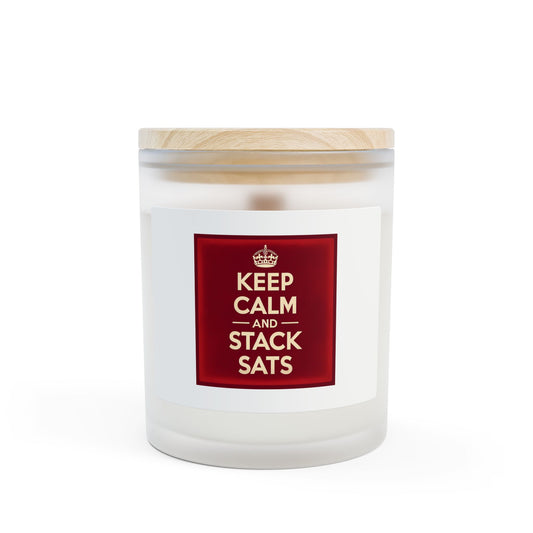 Keep Calm and Stack Sats Candle