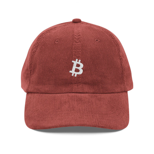 Vintage Corduroy Bitcoin Cap