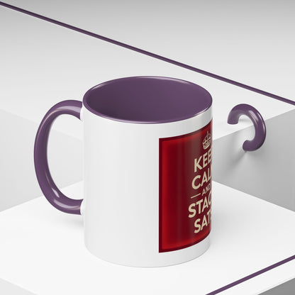 Keep Calm and Stack Sats Ceramic Coffee Mug