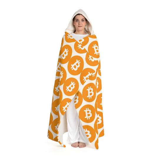 Cozy Bitcoin Hooded Sherpa Blanket