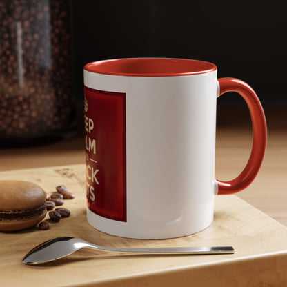 Keep Calm and Stack Sats Ceramic Coffee Mug