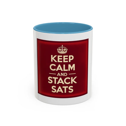 Keep Calm and Stack Sats Ceramic Coffee Mug